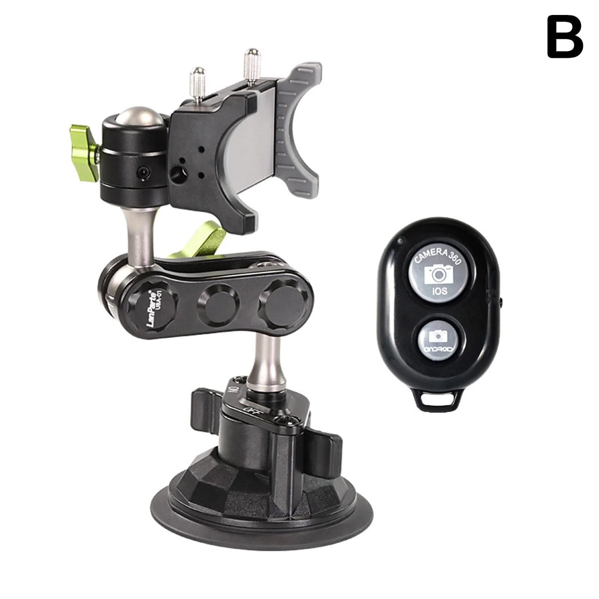 Car Phone Holder | Strong Suction & 960° Rotation | Hidden Rearview Mount