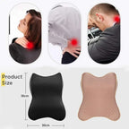 Car Seat Headrest | Ergonomic High-Density Memory Foam | Machine-Washable Cover