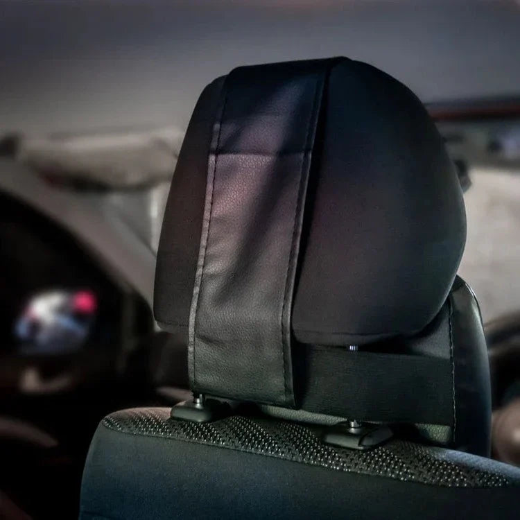 Car Seat Headrest | Ergonomic High-Density Memory Foam | Machine-Washable Cover
