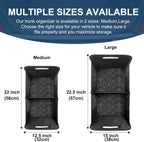 Car Trunk Organizer | 600D Waterproof Polyester & Foldable | 50L Capacity