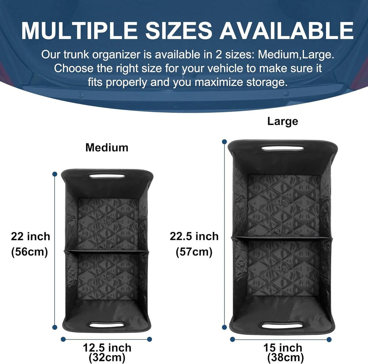 Car Trunk Organizer | 600D Waterproof Polyester & Foldable | 50L Capacity