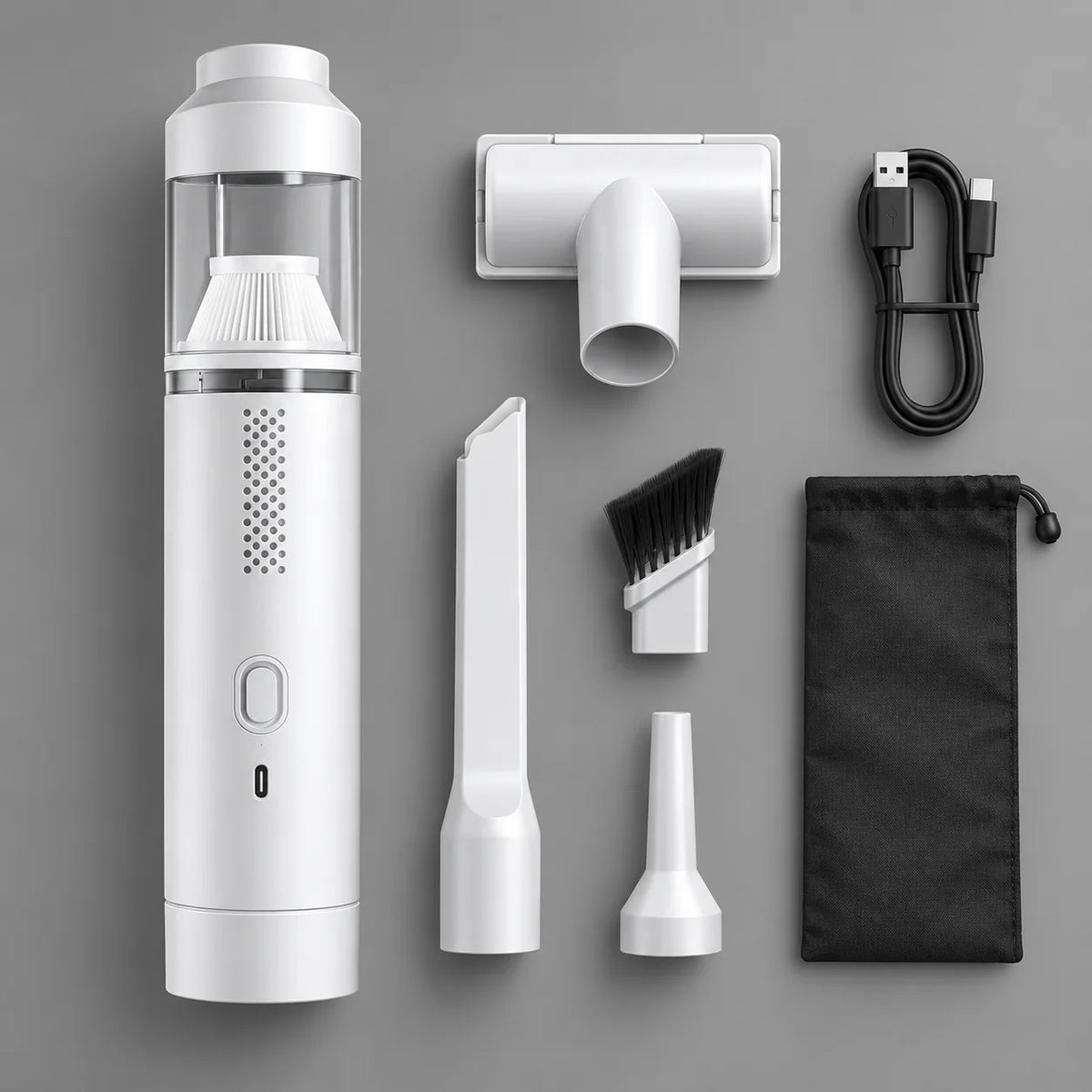 Car Vacuum | Cordless & Handheld Mini-Compact | Includes Accessories