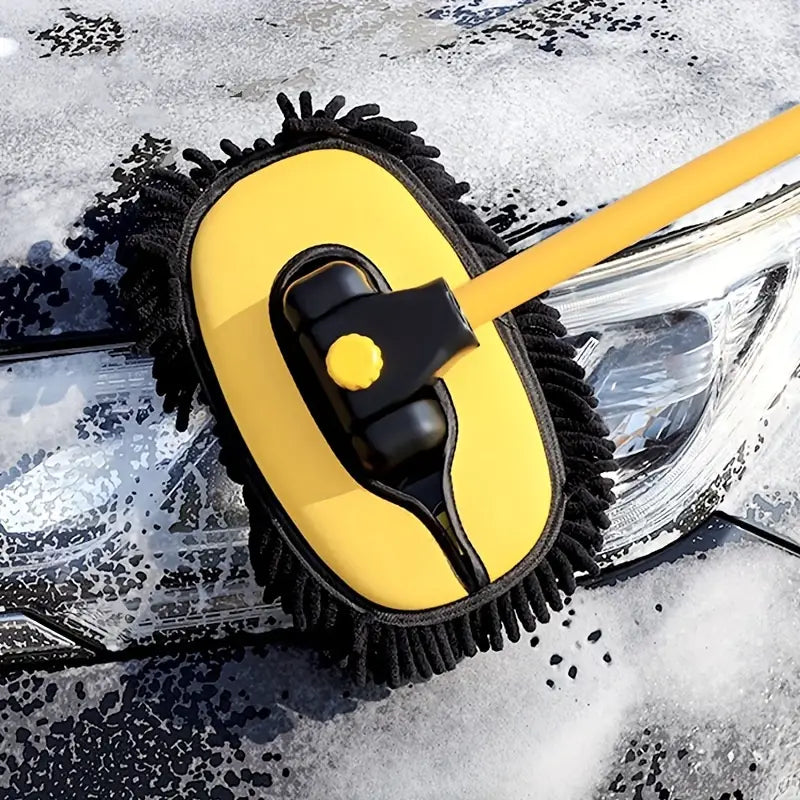 Car Wash Brush | Ergonomic Curved Handle & 90° Rotating Head | Telescopic 50–102 cm