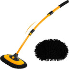 Car Wash Brush | Ergonomic Curved Handle & 90° Rotating Head | Telescopic 50–102 cm