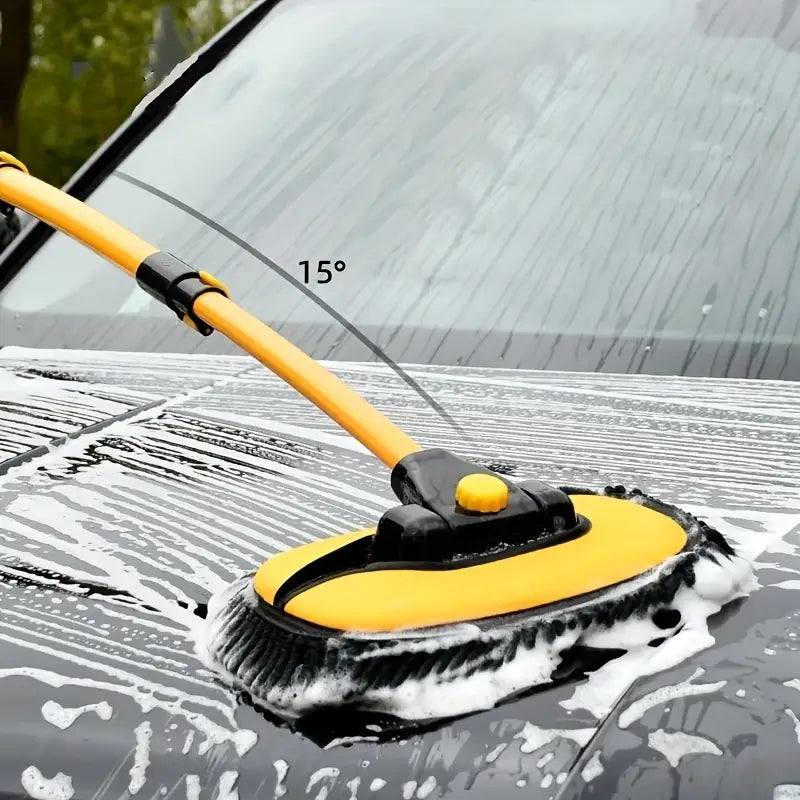 Car Wash Brush | Ergonomic Curved Handle & 90° Rotating Head | Telescopic 50–102 cm