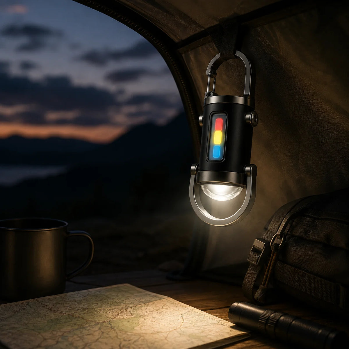 Carabiner Flashlight | 350 Lumens & USB-C Rechargeable | 2-Pack