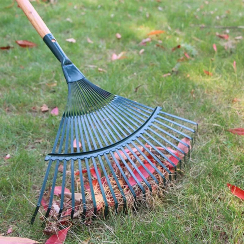 Leaf Rake Head | Carbon Steel & Anti-Rust Coating | Pre-Drilled