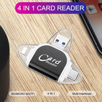 Card Reader | 4-in-1 Multi-Interface & USB 3.0 | Slim Keychain