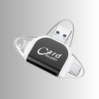 Card Reader | 4-in-1 Multi-Interface & USB 3.0 | Slim Keychain