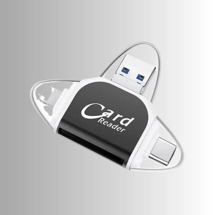 Card Reader | 4-in-1 Multi-Interface & USB 3.0 | Slim Keychain