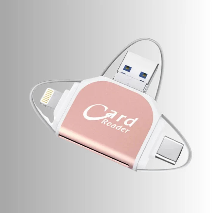 Card Reader | 4-in-1 Multi-Interface & USB 3.0 | Slim Keychain