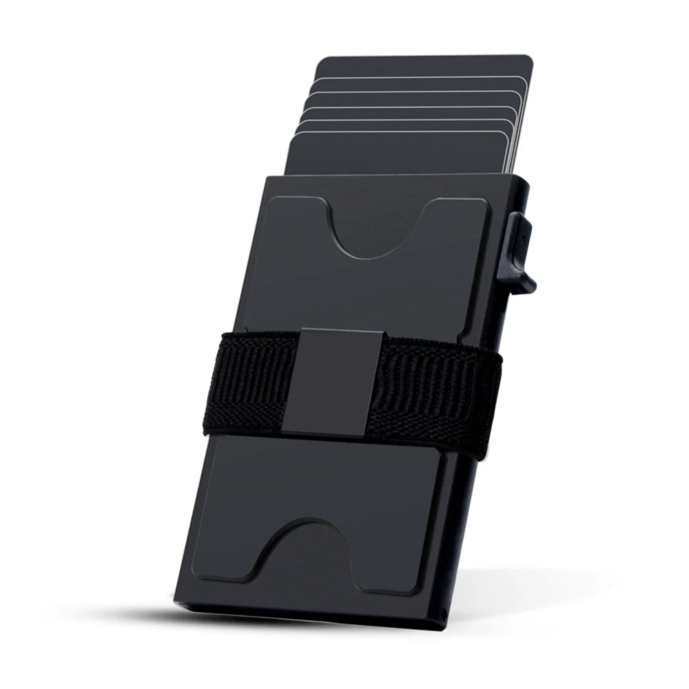 Card Wallet | Aluminum RFID-Blocking Pop-Up Design | 12-Card Capacity