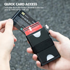 Card Wallet | Aluminum RFID-Blocking Pop-Up Design | 12-Card Capacity