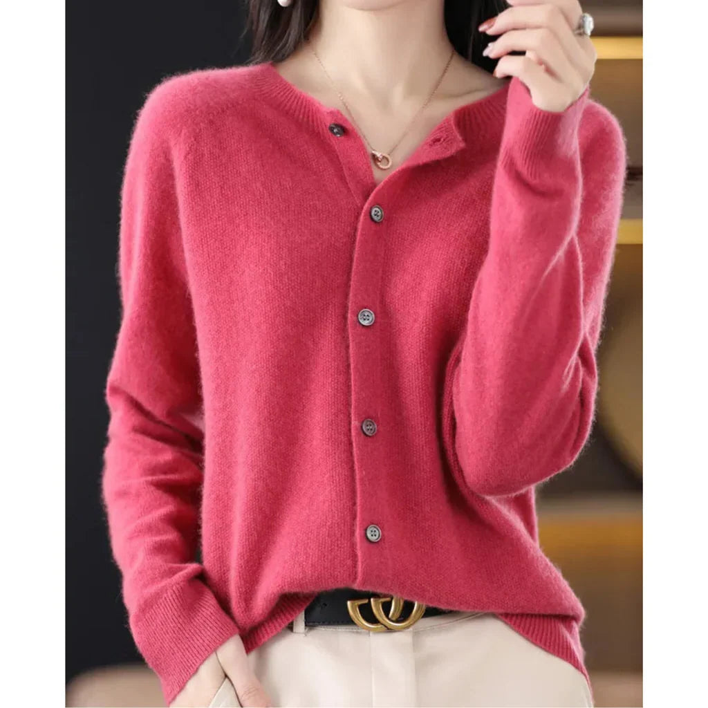 Cardigan Sweater | V-Neck Button Details | Long Sleeve