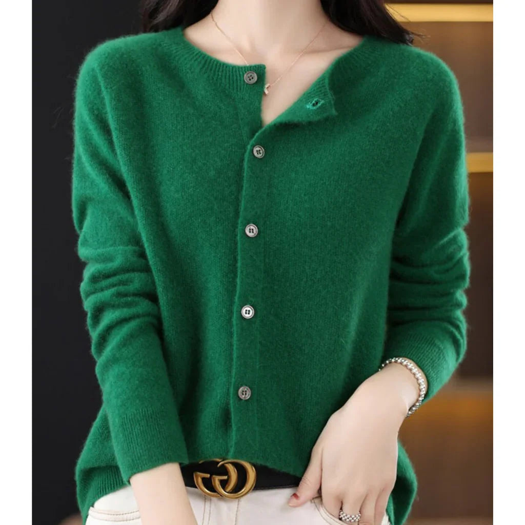 Cardigan Sweater | V-Neck Button Details | Long Sleeve