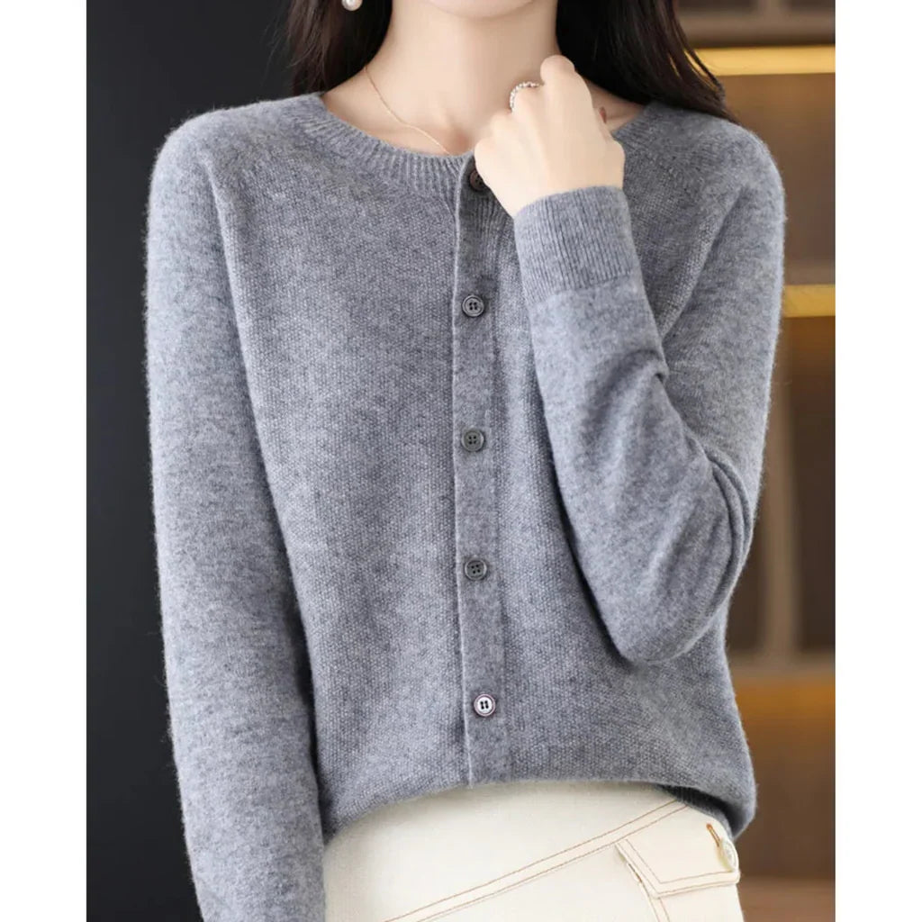 Cardigan Sweater | V-Neck Button Details | Long Sleeve