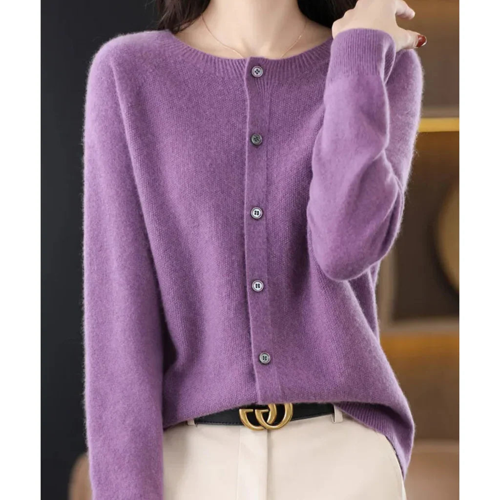 Cardigan Sweater | V-Neck Button Details | Long Sleeve