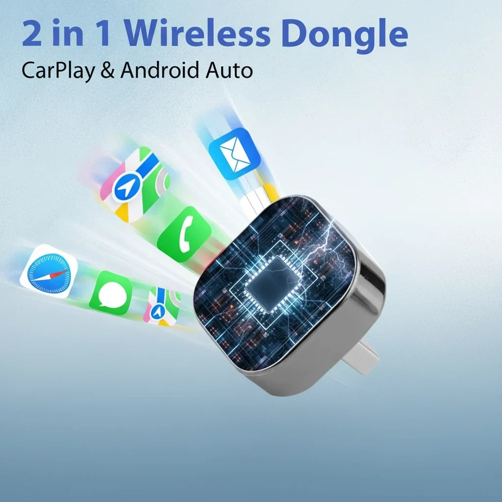 CarPlay Adapter | Wireless CarPlay & Android Auto | Plug-And-Play USB-C