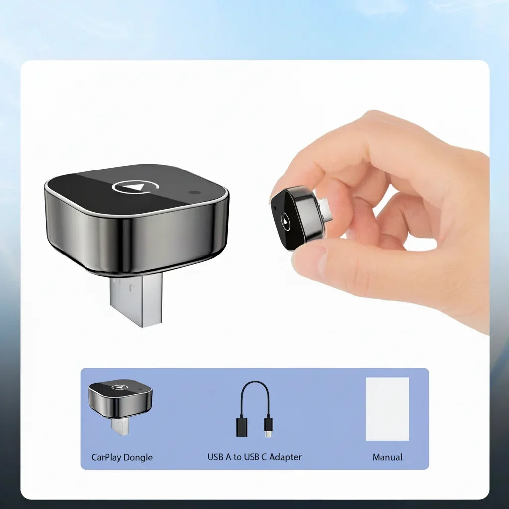 CarPlay Adapter | Wireless CarPlay & Android Auto | Plug-And-Play USB-C