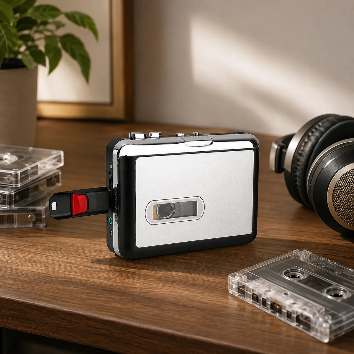 Cassette Tape Converter | Automatic USB MP3 Recorder & Plug-And-Play