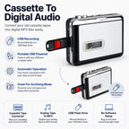 Cassette Tape Converter | Automatic USB MP3 Recorder & Plug-And-Play
