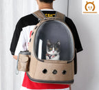Cat Backpack | Space Capsule Design & Transparent Bubble Window
