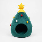 Cat Bed | Christmas Tree Shape & Soft Plush | Size M & L
