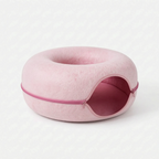Cat Bed & Playhouse | Donut-Shaped Plush & Non-Slip Bottom