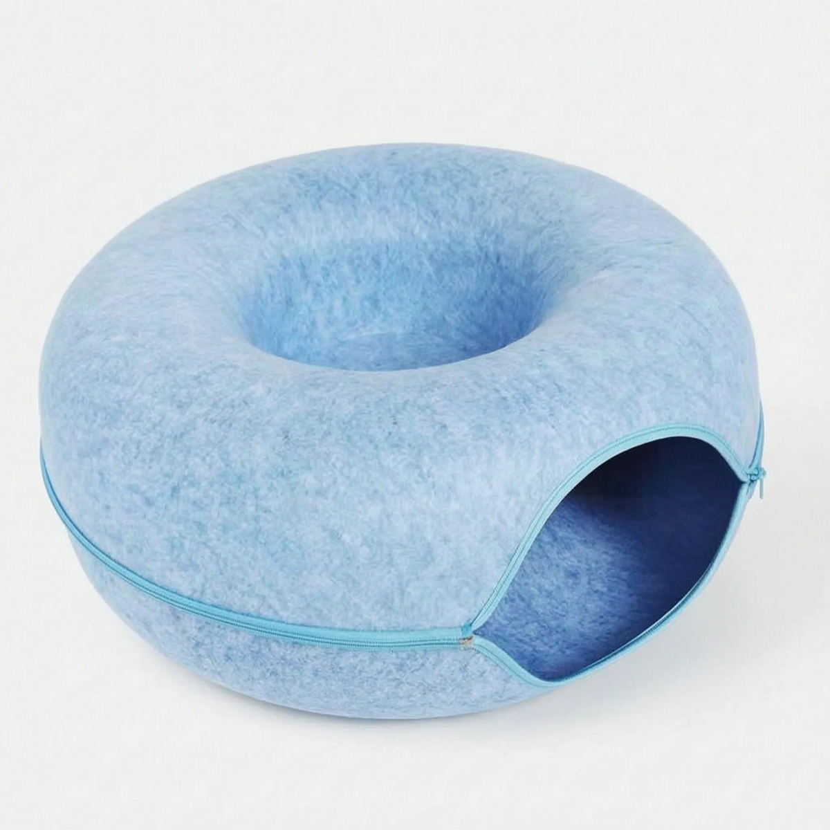 Cat Bed & Playhouse | Donut-Shaped Plush & Non-Slip Bottom