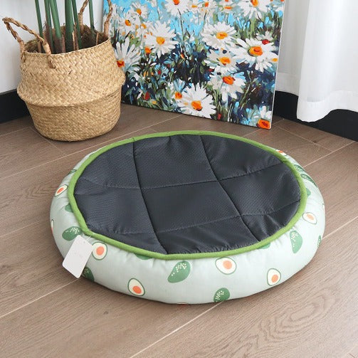 Cat Bed | Plush Padded & Machine-Washable | Avocado Design