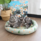 Cat Bed | Plush Padded & Machine-Washable | Avocado Design