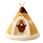 Cat Bed Tent | Fleece & Plush Cozy Cave | Non-Slip Base