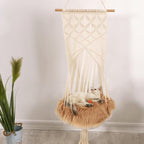 Cat Bed | Wall-Hanging Macramé & Soft Cotton | 180 x 35 cm