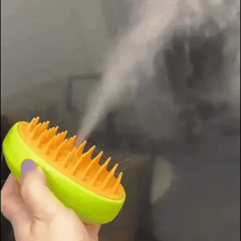 Cat Brush | Steam Detangling & Soft Bristles | USB Rechargeable