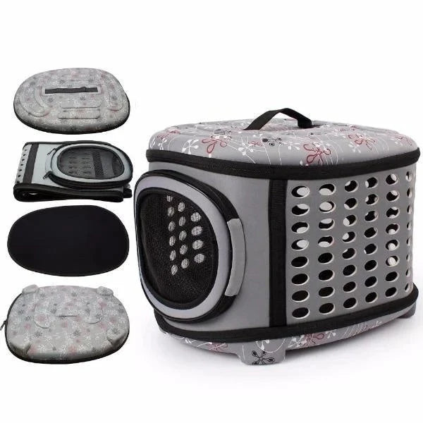 Cat Carrier | Foldable Hard-Top & Mesh Door | For Large Cats