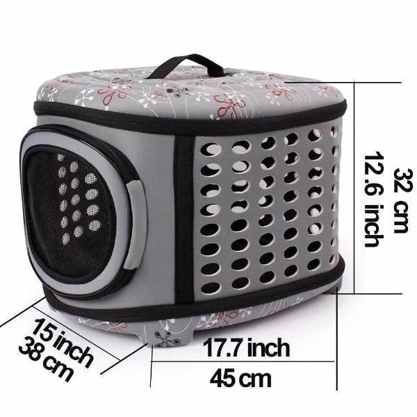 Cat Carrier | Foldable Hard-Top & Mesh Door | For Large Cats
