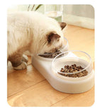 Cat Feeder | Elevated Dual Bowls & Detachable Water Reservoir