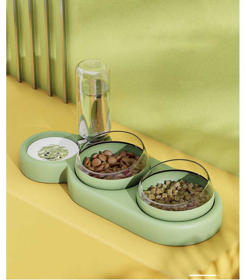 Cat Feeder | Elevated Dual Bowls & Detachable Water Reservoir