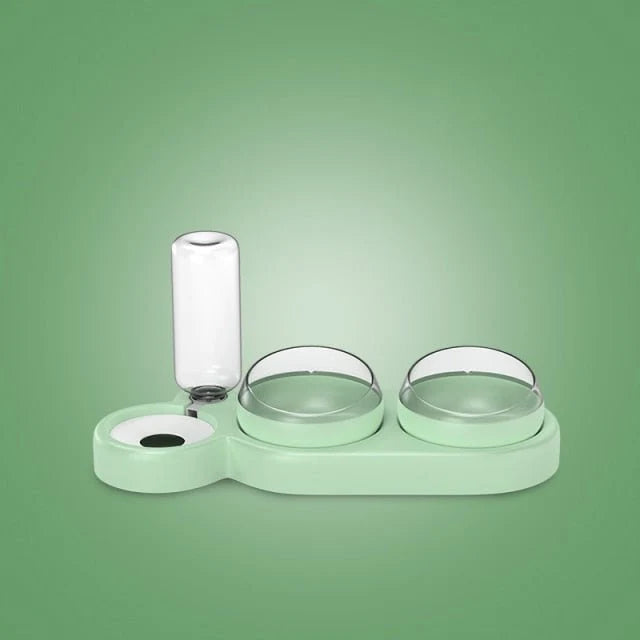 Cat Feeder | Elevated Dual Bowls & Detachable Water Reservoir