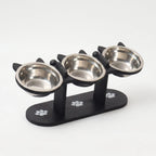 Cat Feeding Station | Elevated 15° Tilt & Stainless Steel Bowls