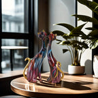 Cat Figurines | Durable Resin & Gold Accents | Set of 2