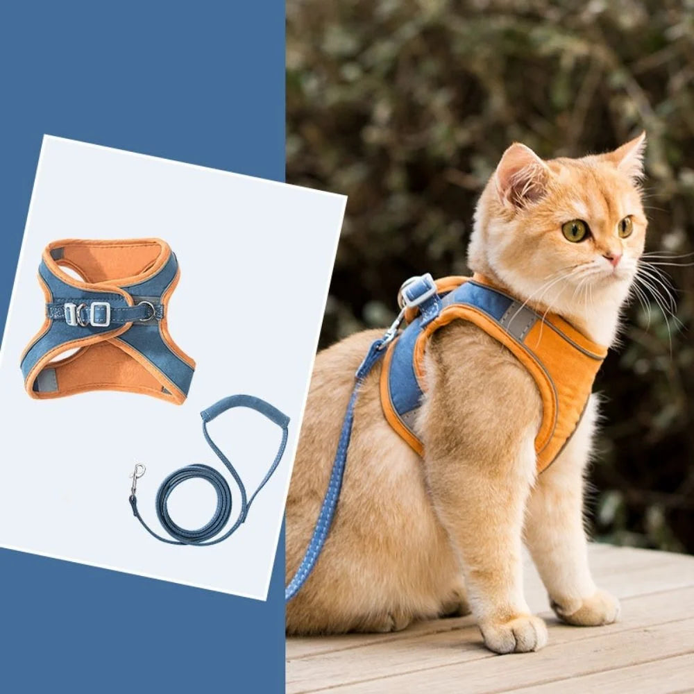 Cat Harness | Escape-Proof & Breathable Fabric | Adjustable Straps