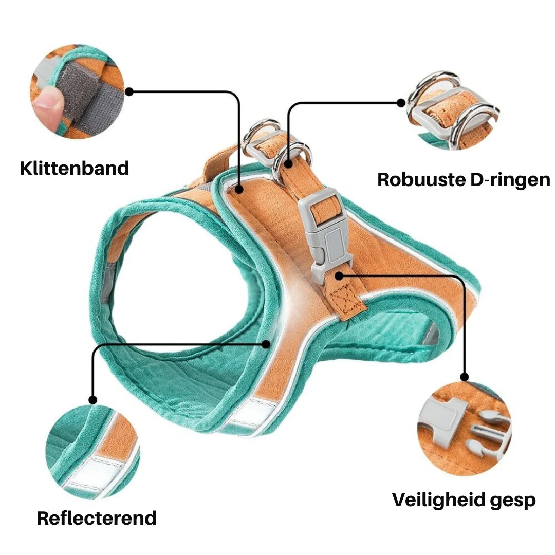 Cat Harness | Escape-Proof & Breathable Fabric | Adjustable Straps