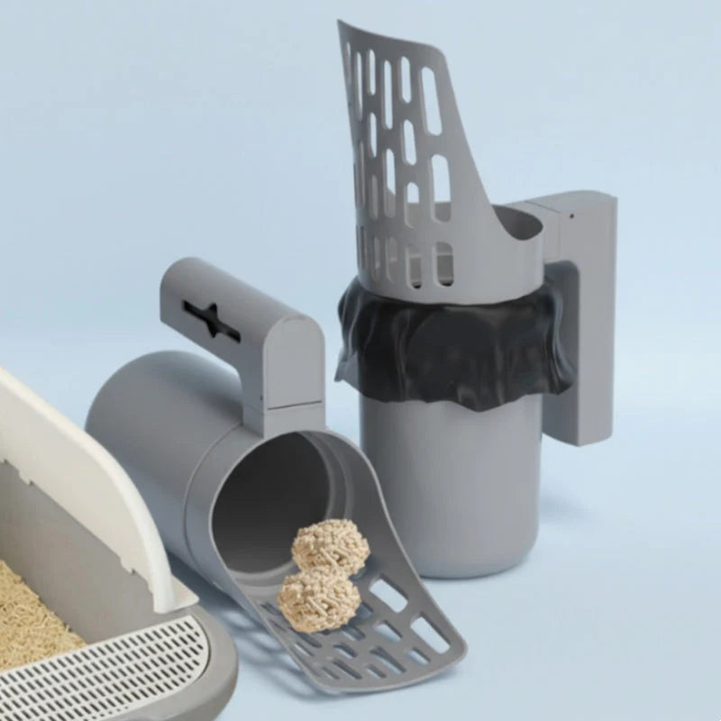 Cat Litter Scoop | Catch Container & Bag Holder | 2 L Capacity