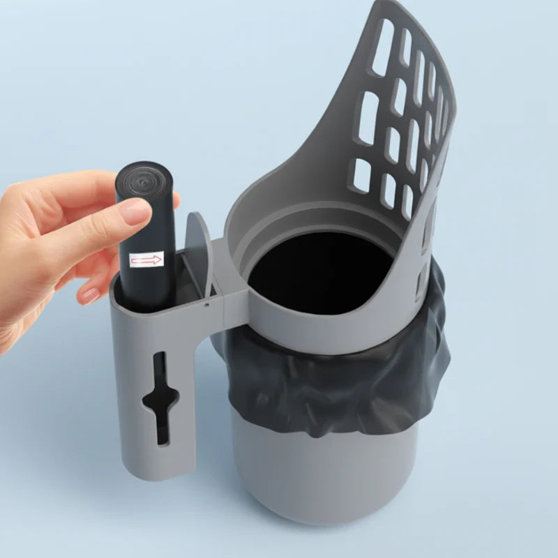 Cat Litter Scoop | Catch Container & Bag Holder | 2 L Capacity