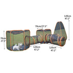 Cat Play Tent & Tunnel | Foldable Mesh & Steel Frame | For Kittens & Small Pets