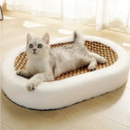 Cat Scratching Lounge Bed | Soft Plush & Natural Fiber