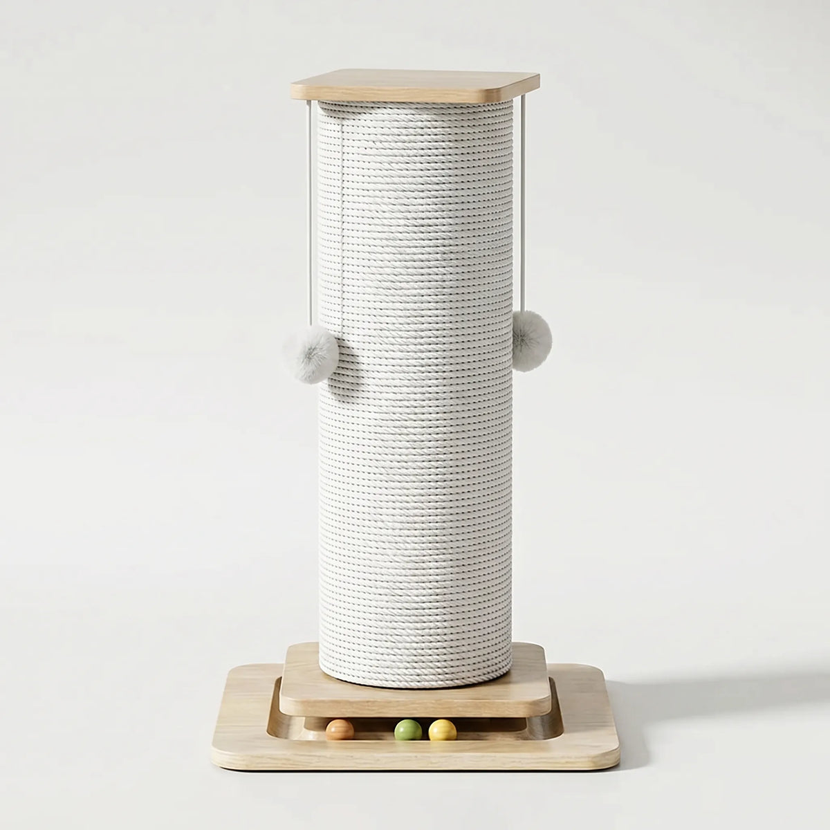 Cat Scratching Post | Natural Sisal & Solid Wood | 60/80 cm