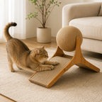 Cat Scratching Toy | Dual-Design & Non-Slip Wooden Base | Small & Large