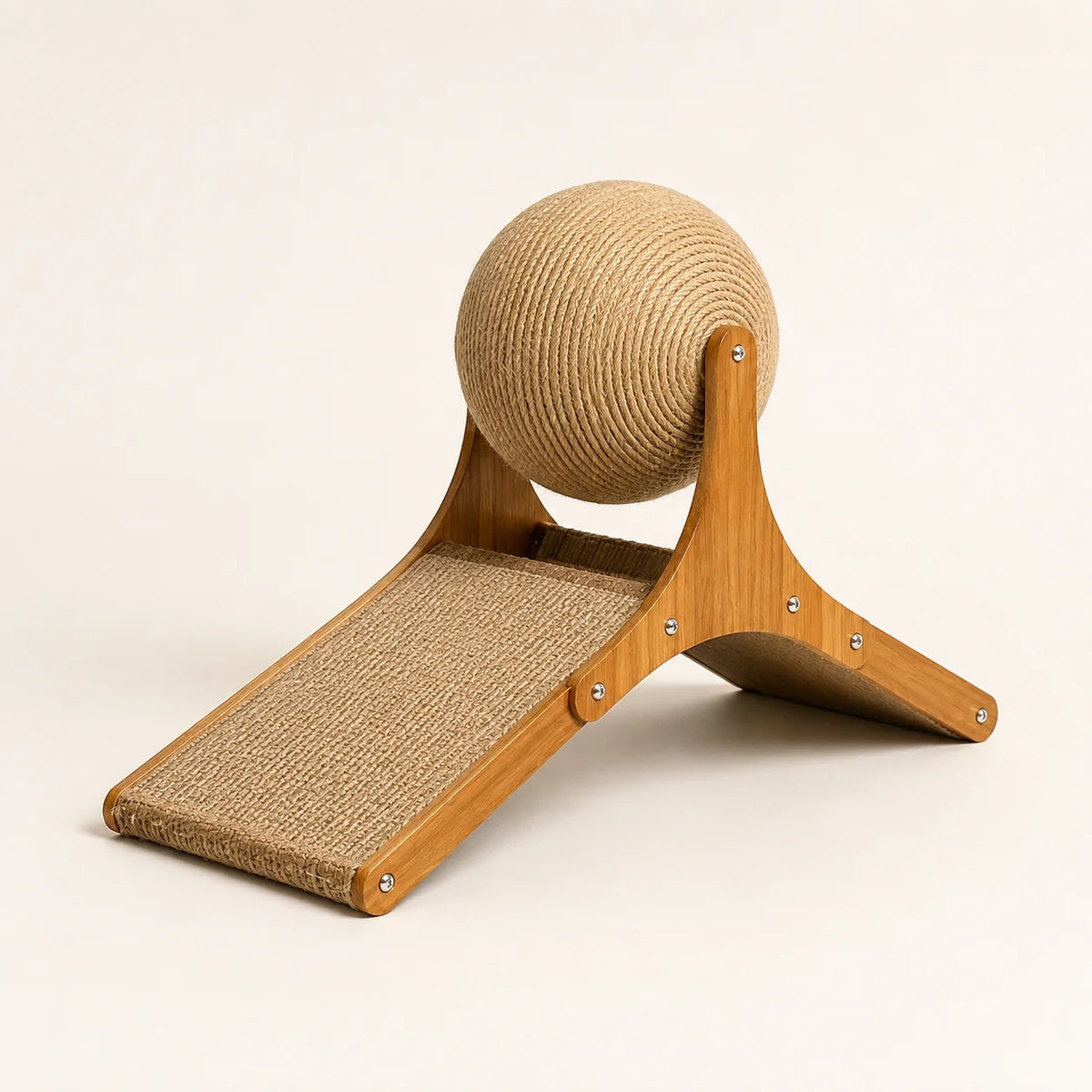 Cat Scratching Toy | Dual-Design & Non-Slip Wooden Base | Small & Large